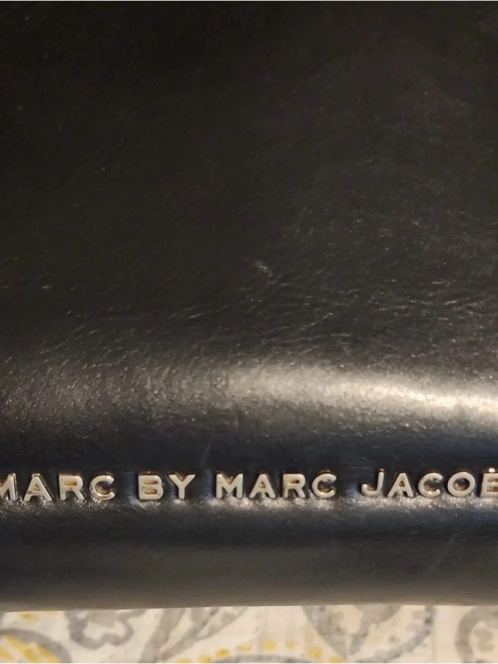Marc by Marc Jacobs Black Leather Satchel with Gold Hardware